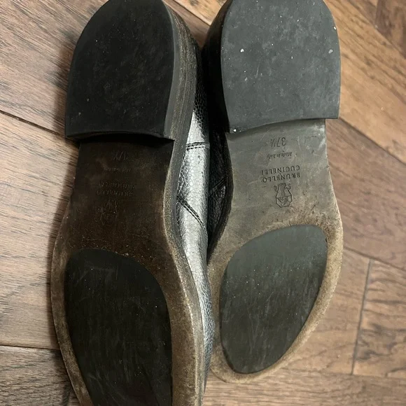 Brunello Cucinelli Metallic Black Leather Boots - Picture 5 of 9